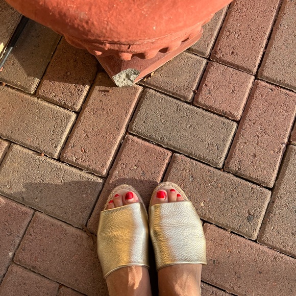 Patricia green made in Spain slides size 38 gold - Picture 3 of 7